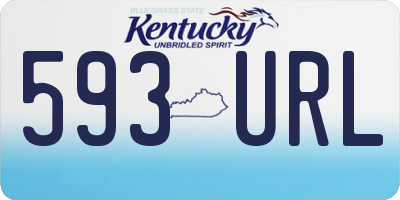 KY license plate 593URL