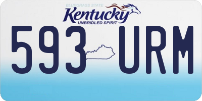 KY license plate 593URM