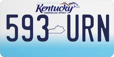 KY license plate 593URN