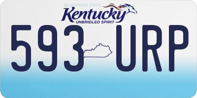 KY license plate 593URP