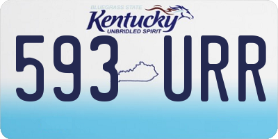 KY license plate 593URR