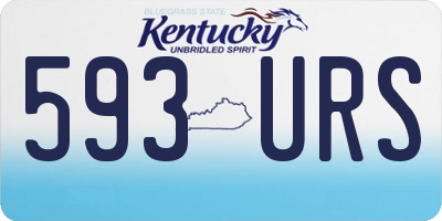 KY license plate 593URS
