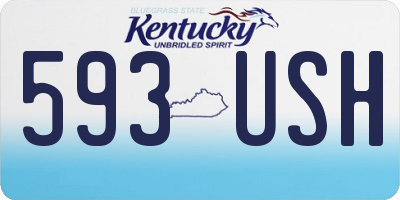 KY license plate 593USH