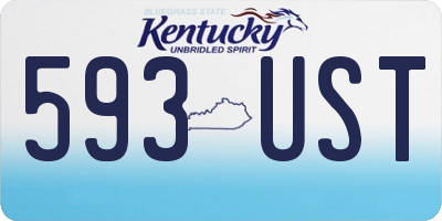 KY license plate 593UST