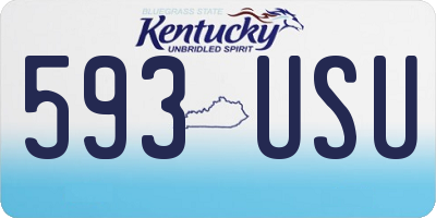 KY license plate 593USU
