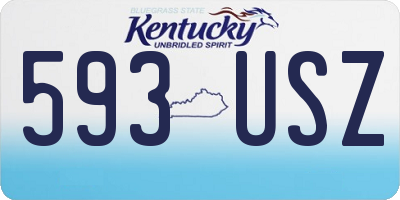 KY license plate 593USZ