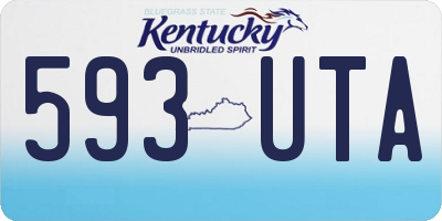 KY license plate 593UTA