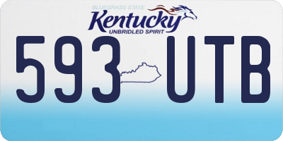 KY license plate 593UTB
