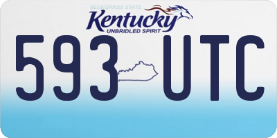 KY license plate 593UTC