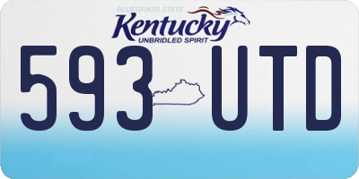KY license plate 593UTD