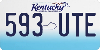 KY license plate 593UTE