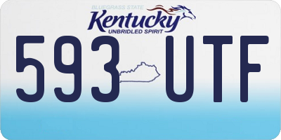 KY license plate 593UTF