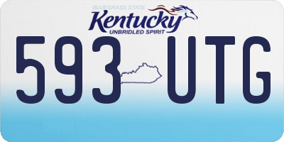 KY license plate 593UTG
