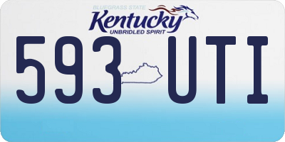 KY license plate 593UTI