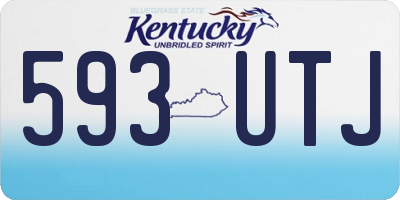 KY license plate 593UTJ