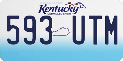 KY license plate 593UTM