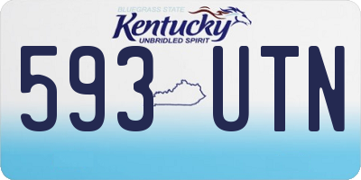 KY license plate 593UTN