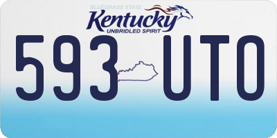 KY license plate 593UTO