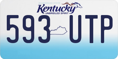 KY license plate 593UTP