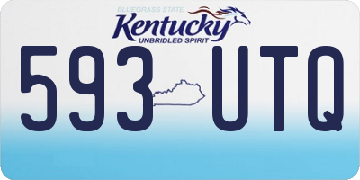 KY license plate 593UTQ