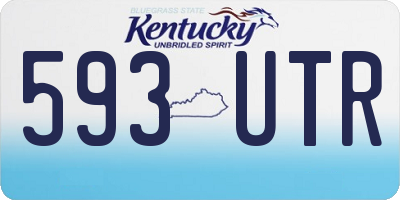 KY license plate 593UTR