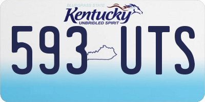 KY license plate 593UTS