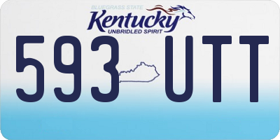 KY license plate 593UTT