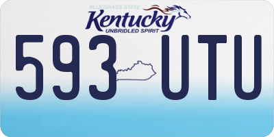 KY license plate 593UTU