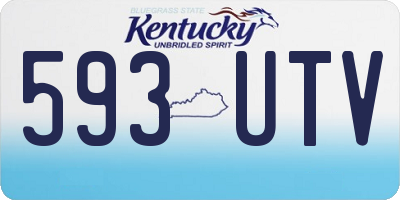 KY license plate 593UTV
