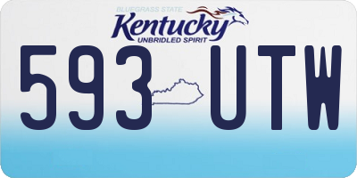 KY license plate 593UTW