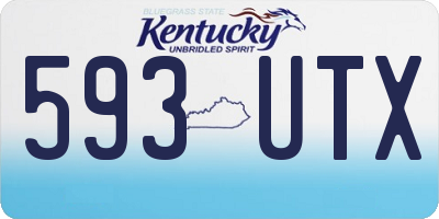 KY license plate 593UTX