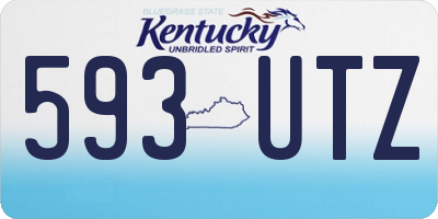 KY license plate 593UTZ