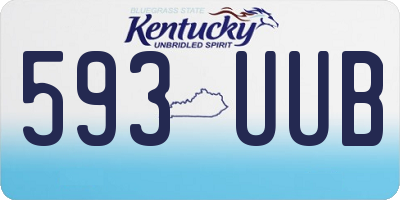 KY license plate 593UUB