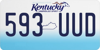 KY license plate 593UUD