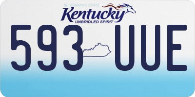 KY license plate 593UUE