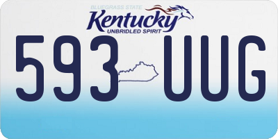 KY license plate 593UUG