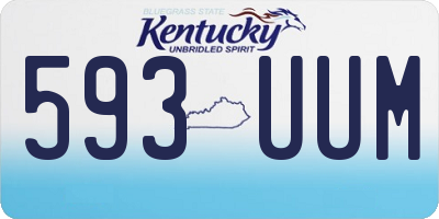 KY license plate 593UUM