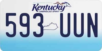 KY license plate 593UUN
