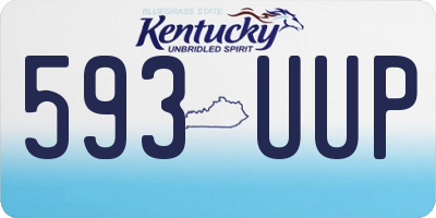 KY license plate 593UUP