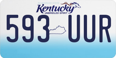 KY license plate 593UUR