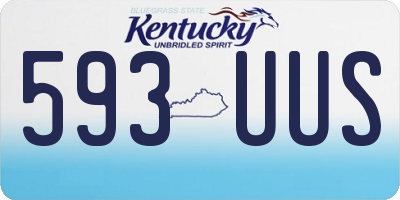 KY license plate 593UUS