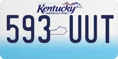 KY license plate 593UUT