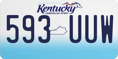 KY license plate 593UUW