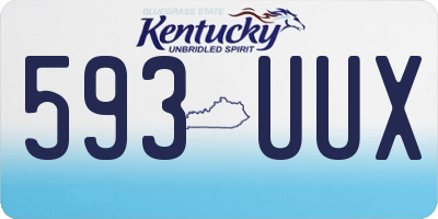 KY license plate 593UUX