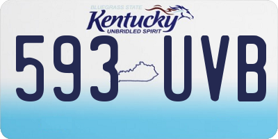 KY license plate 593UVB