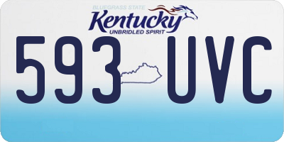 KY license plate 593UVC