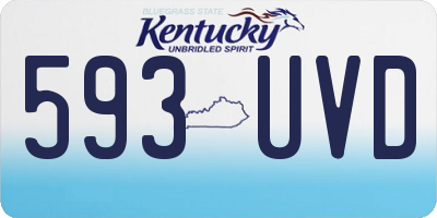 KY license plate 593UVD