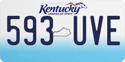 KY license plate 593UVE