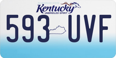 KY license plate 593UVF