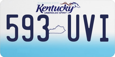 KY license plate 593UVI